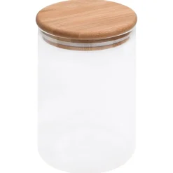 vidaXL Pots de conservation en verre couvercle en bambou 4 pcs 800 ml