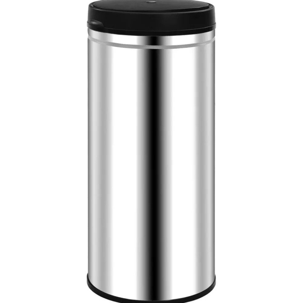 Produits Ménagers-vidaXL Poubelle à capteur automatique 80 L Acier inoxydable Argent