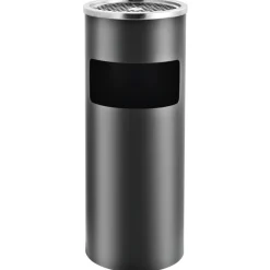 Produits Ménagers-vidaXL Poubelle à cendrier d'hôtel 30 L Acier Gris