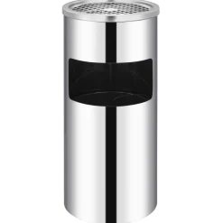 vidaXL Poubelle à cendrier murale Acier inoxydable 26 L