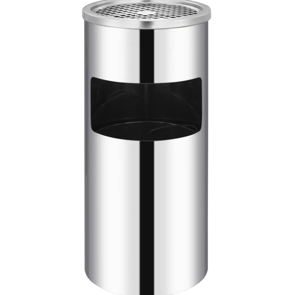 vidaXL Poubelle à cendrier murale Acier inoxydable 26 L