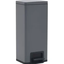 Produits Ménagers-vidaXL Poubelle à pédale anti-empreinte 30 L Acier inoxydable Gris