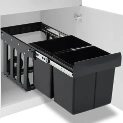 Produits Ménagers-vidaXL Poubelle amovible de cuisine Fermeture en douceur 36 L