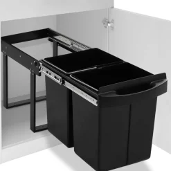 Produits Ménagers-vidaXL Poubelle amovible de cuisine Fermeture en douceur 48 L