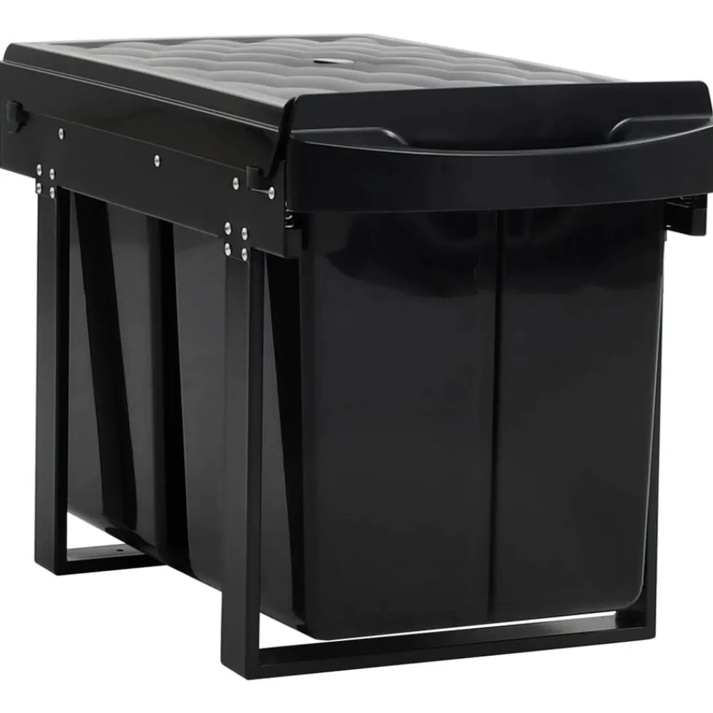 Produits Ménagers-vidaXL Poubelle amovible de cuisine Fermeture en douceur 48 L