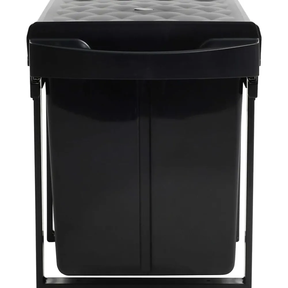 Produits Ménagers-vidaXL Poubelle amovible de cuisine Fermeture en douceur 48 L