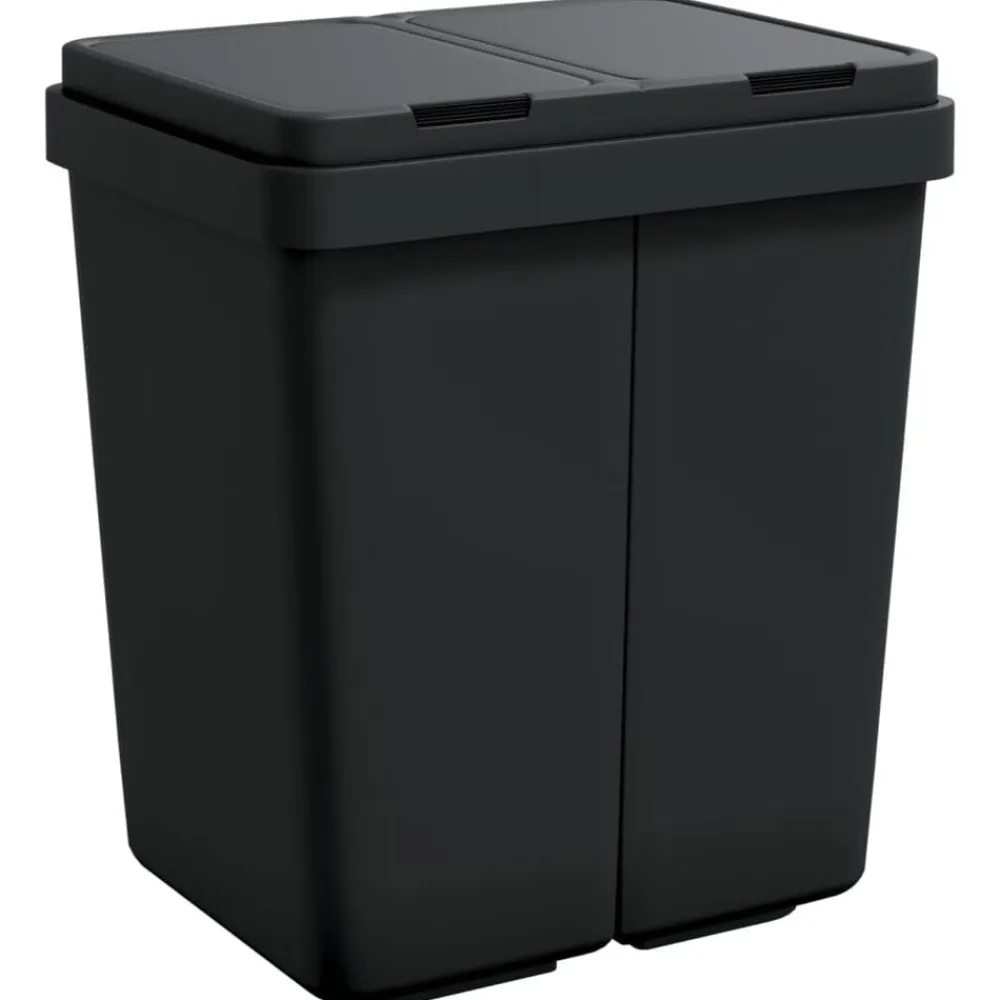 vidaXL Poubelle double 2x25 L