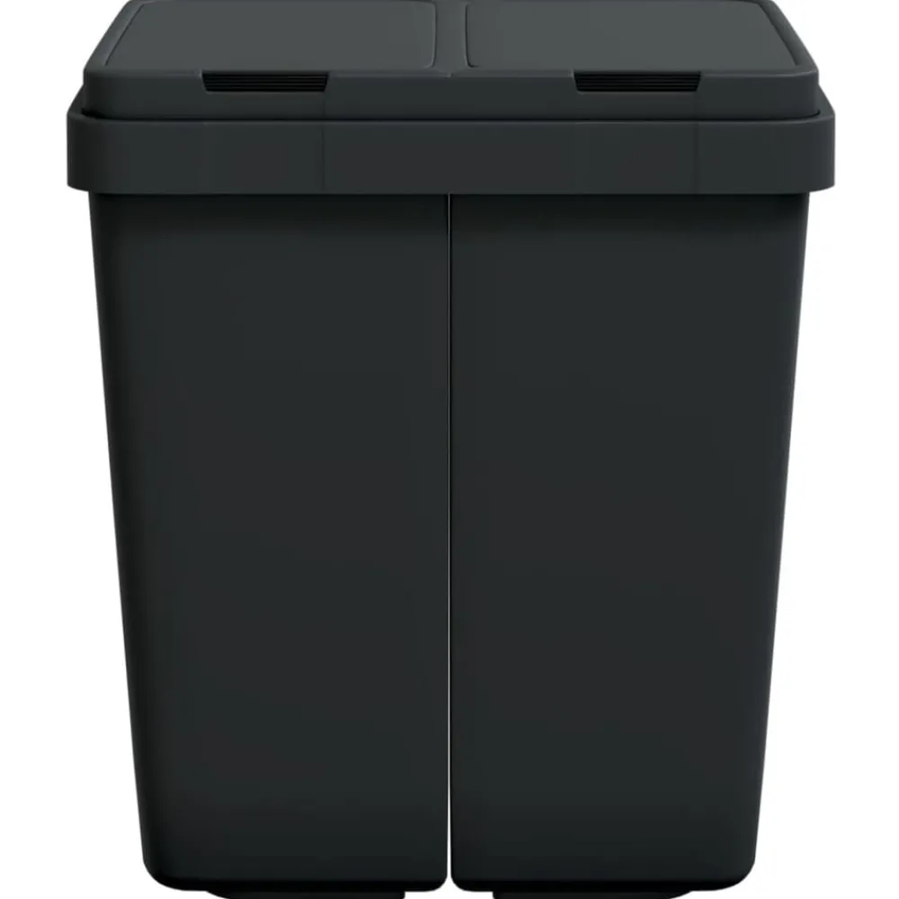 vidaXL Poubelle double 2x25 L