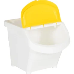 Produits Ménagers-vidaXL Poubelles empilables avec couvercles 3 pcs PP 78 L Blanc
