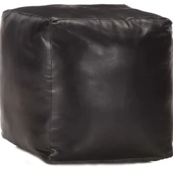 vidaXL Pouf 40 x 40 x 40 cm Cuir véritable de chèvre