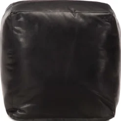 vidaXL Pouf 40 x 40 x 40 cm Cuir véritable de chèvre