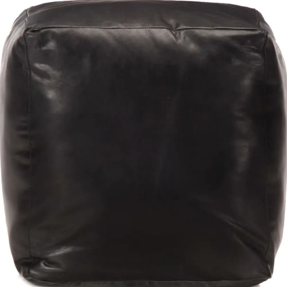 vidaXL Pouf 40 x 40 x 40 cm Cuir véritable de chèvre