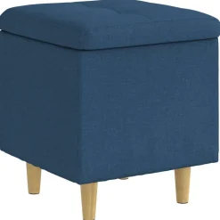 vidaXL Pouf de rangement avec coussin 40 x 40 x 45 cm tissu