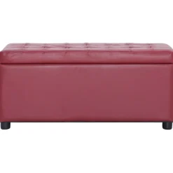 vidaXL Pouf de rangement 87,5 cm Similicuir