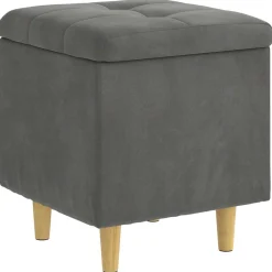 vidaXL Pouf de rangement 40 x 40 x 45 cm Velours