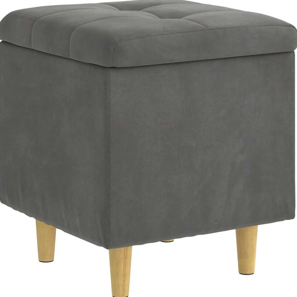 vidaXL Pouf de rangement 40 x 40 x 45 cm Velours