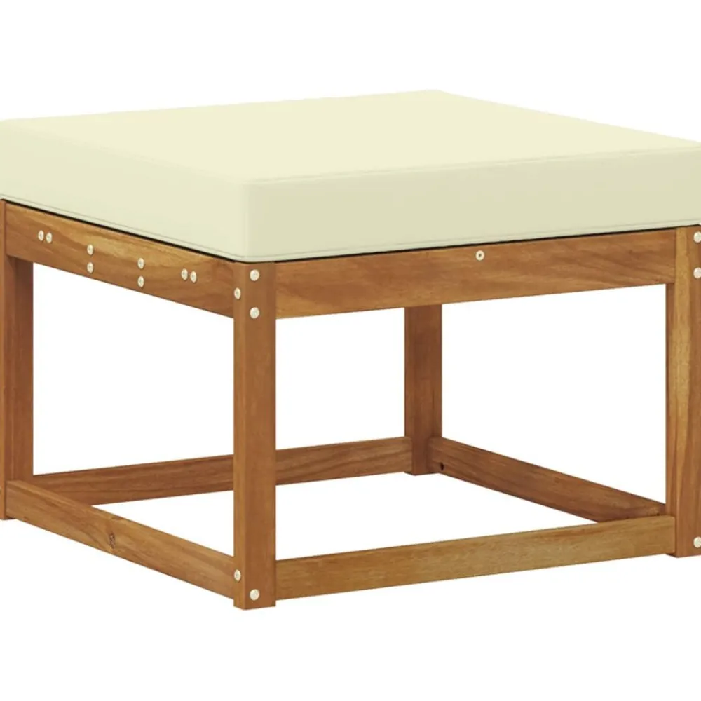vidaXL Pouf d'Extérieur Bois d'Acacia Massif Naturel
