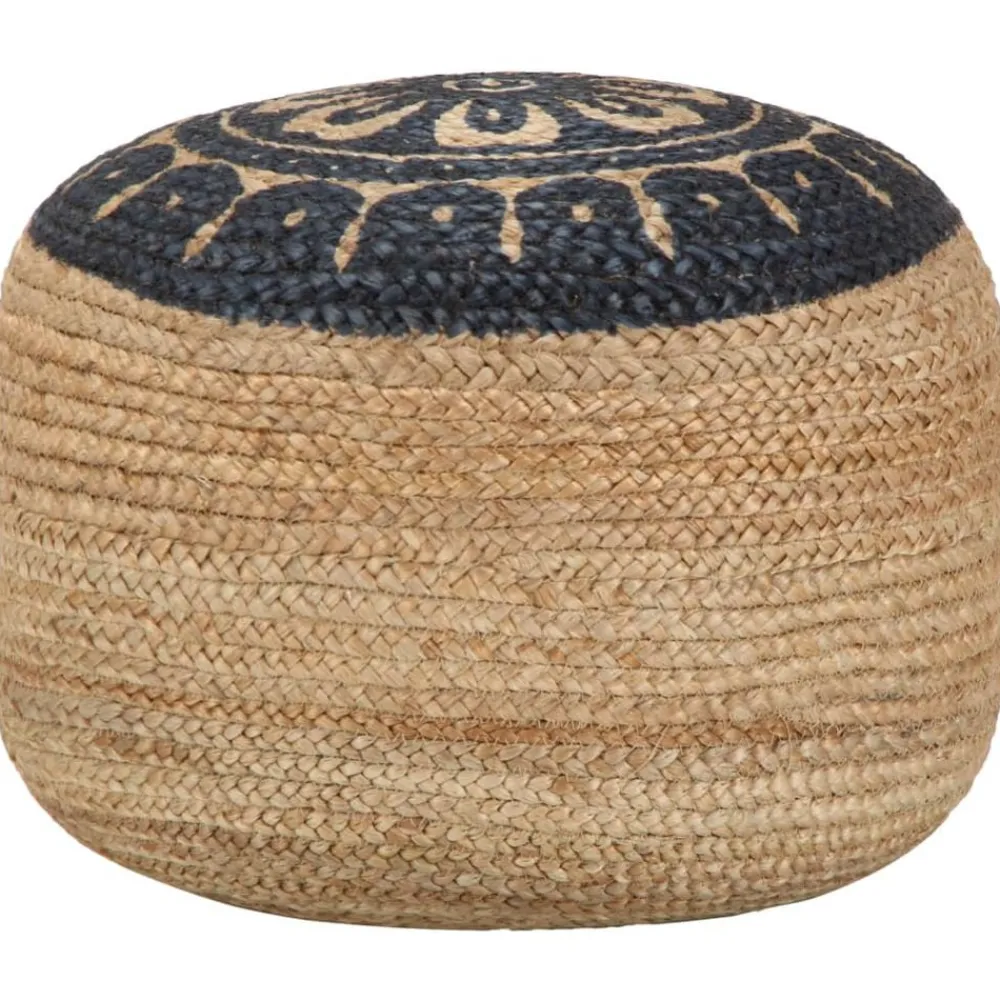 vidaXL Pouf fait à la main 45 x 30 cm Jute