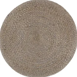 Poufs-vidaXL Pouf fait à la main 45 x 30 cm Jute Gris clair