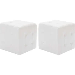 vidaXL Poufs 2 pcs 30 x 30 x 30 cm Similicuir