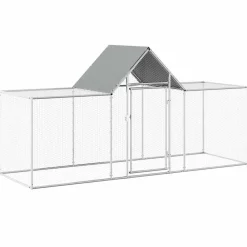 Articles Pour Animaux De Compagnie-vidaXL Poulailler 3 x 1 x 1,5 m Acier galvanisé