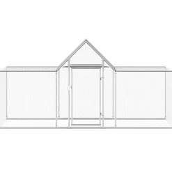 Articles Pour Animaux De Compagnie-vidaXL Poulailler 3 x 1 x 1,5 m Acier galvanisé