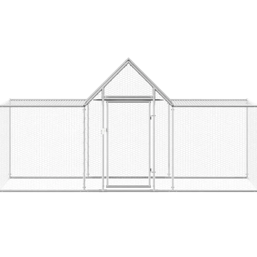 Articles Pour Animaux De Compagnie-vidaXL Poulailler 3 x 1 x 1,5 m Acier galvanisé