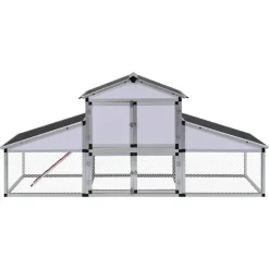 vidaXL Poulailler avec rampes et nichoir Aluminium