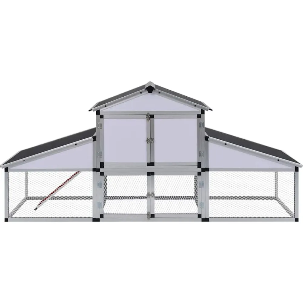 vidaXL Poulailler avec rampes et nichoir Aluminium