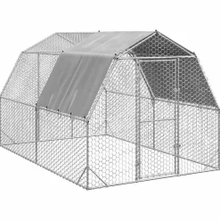 vidaXL Poulailler avec toit 2,5x4x2,25 m acier galvanisé