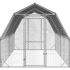 vidaXL Poulailler avec toit 2,5x4x2,25 m acier galvanisé