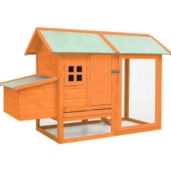 vidaXL Poulailler Bois de pin massif et sapin 170x81x110 cm
