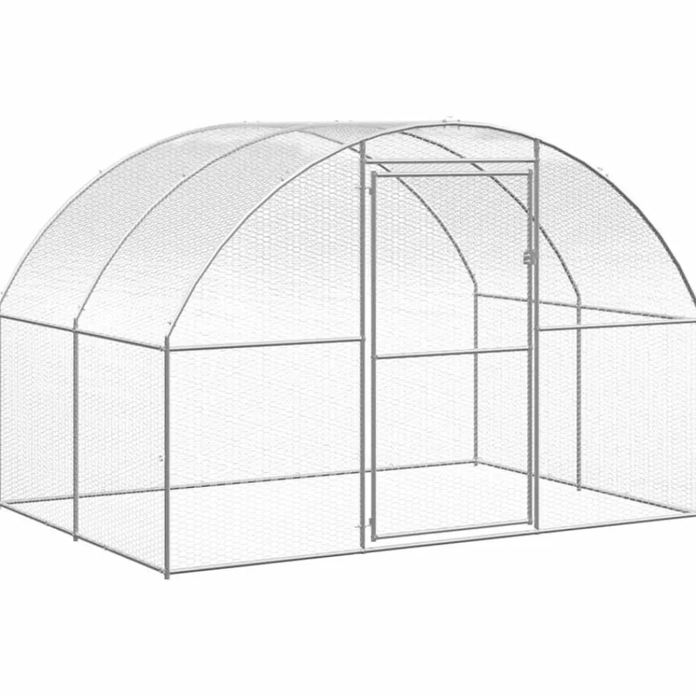 vidaXL Poulailler d'extérieur 3x2x2 m Acier galvanisé