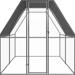vidaXL Poulailler d'extérieur 2x4x2 m Acier galvanisé