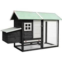 vidaXL Poulailler 170x81x110 cm Bois de pin massif et sapin