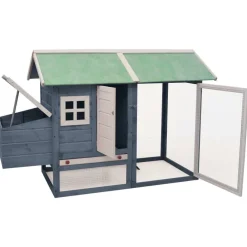 vidaXL Poulailler 170x81x110 cm Bois de pin massif et sapin