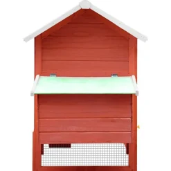 Articles Pour Animaux De Compagnie-vidaXL Poulailler 170x81x110 cm Bois de pin massif et sapin Rouge