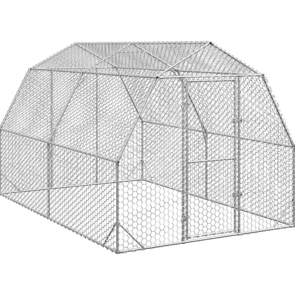 vidaXL Poulailler 2,5x4x2,25 m acier galvanisé