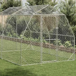 vidaXL Poulailler 2,5x4x2,25 m acier galvanisé