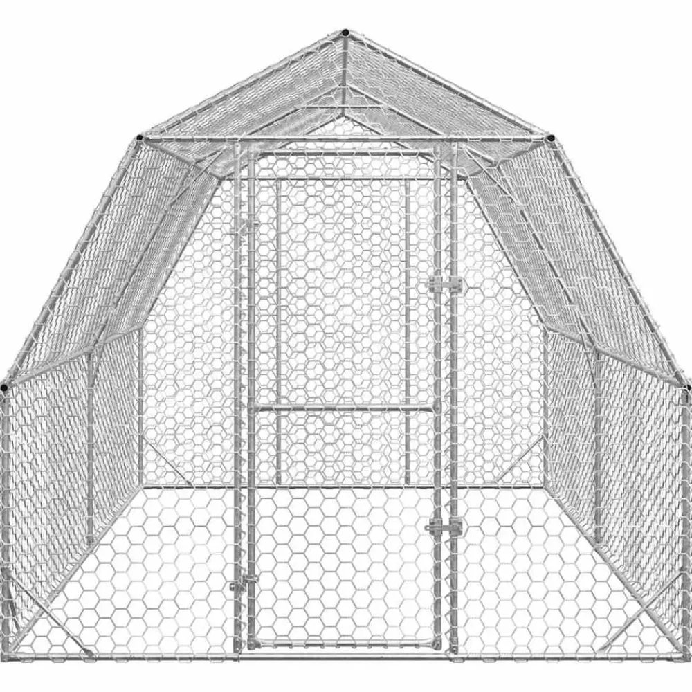 vidaXL Poulailler 2,5x4x2,25 m acier galvanisé