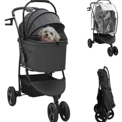 vidaXL Poussette Pliante pour Animaux 78 x 54 x 101 cm Polyester