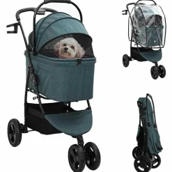 vidaXL Poussette Pliante pour Animaux 78 x 54 x 101 cm Polyester