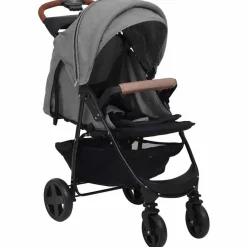 vidaXL Poussette pour bébé 2-en-1 Acier