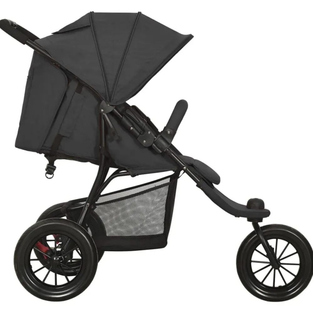 Transport De Bébés-vidaXL Poussette pour bébé Acier Anthracite