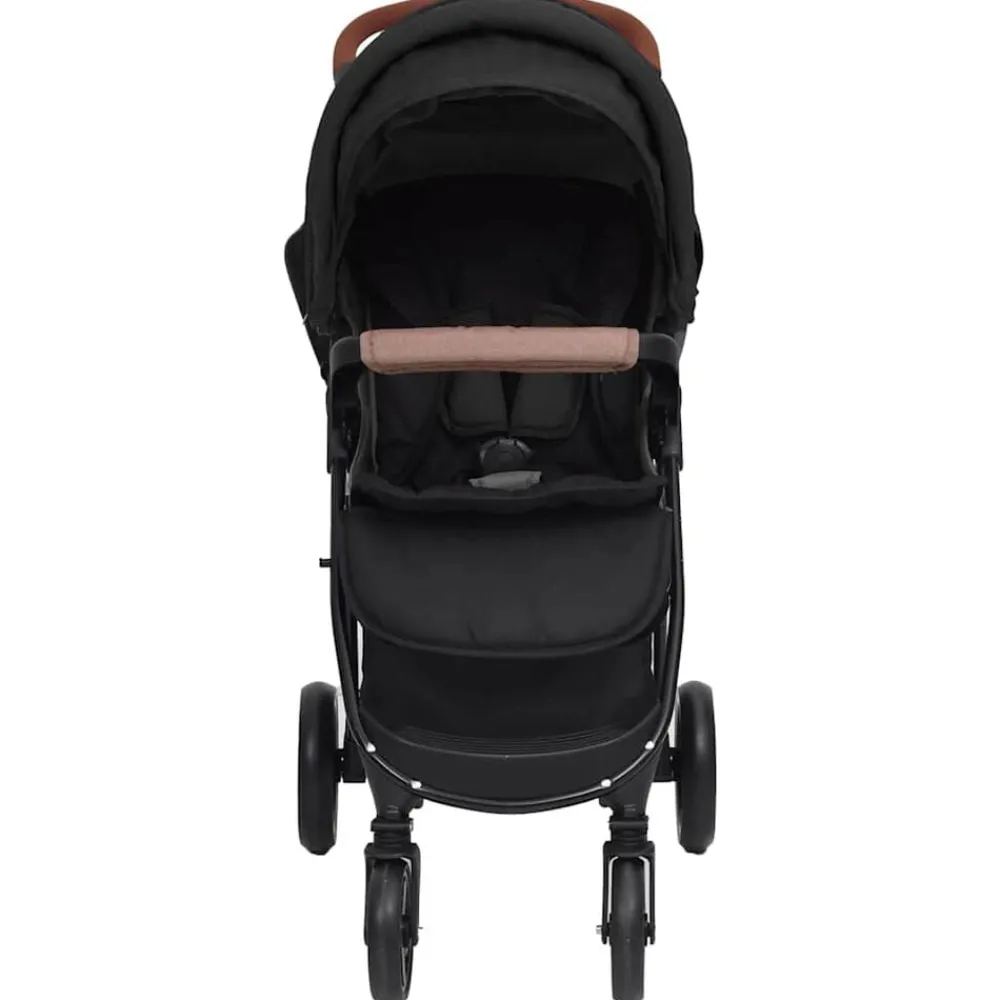 vidaXL Poussette pour bébé 2-en-1 Acier