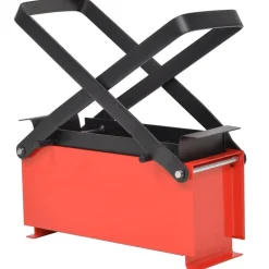 Accessoires Pour Cheminées & Poêles À Bois-vidaXL Presse à papier de recyclage acier 34x14x14 cm noir et rouge