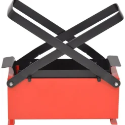 Accessoires Pour Cheminées & Poêles À Bois-vidaXL Presse à papier de recyclage acier 34x14x14 cm noir et rouge