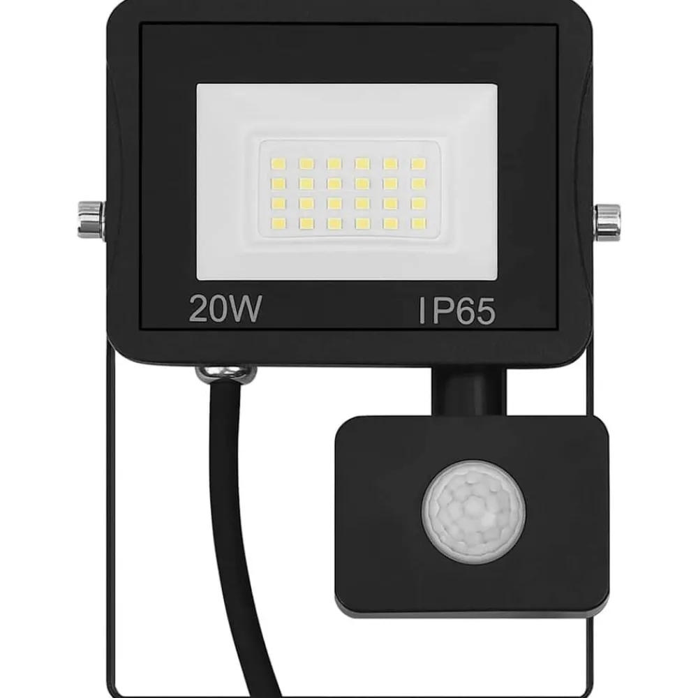 Luminaires-vidaXL Projecteur à LED avec capteur 20 W Blanc chaud