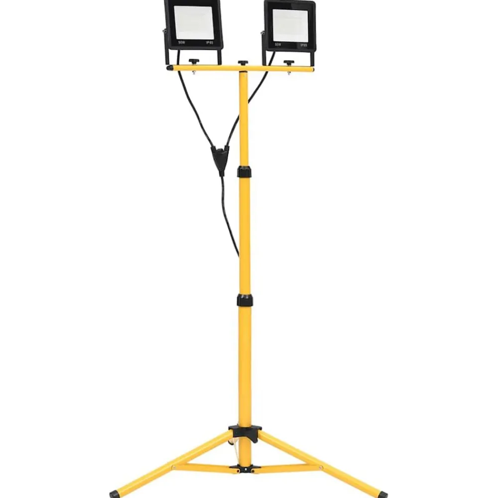 Luminaires-vidaXL Projecteur à LED avec trépied 2x50 W Blanc froid