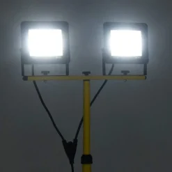 Luminaires-vidaXL Projecteur à LED avec trépied 2x50 W Blanc froid